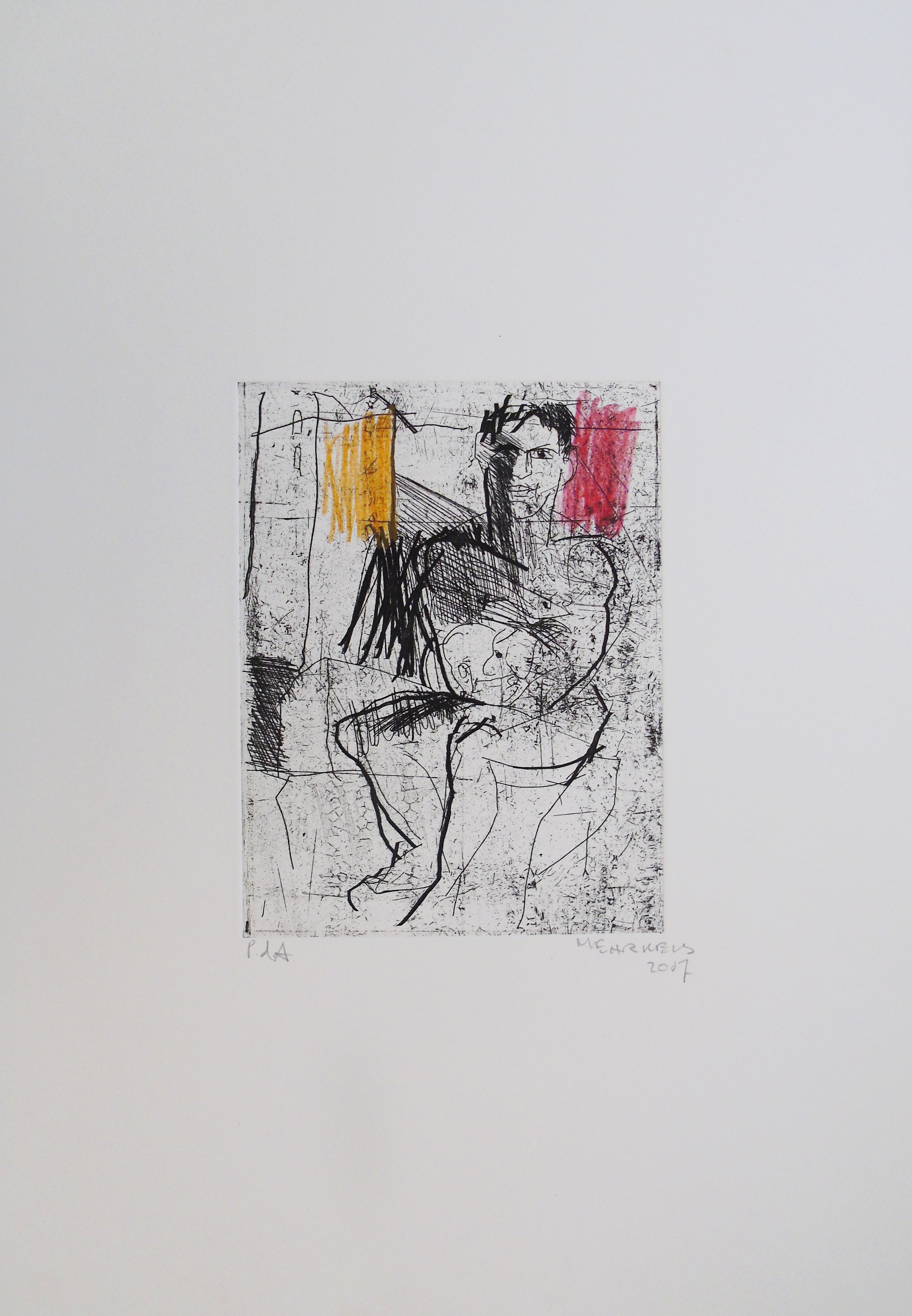 MEHRKENS　Klaus Karl Mehrkens Klaus Karl Mehrkens - Figura maschile – Stamperia d'arte Albicocco