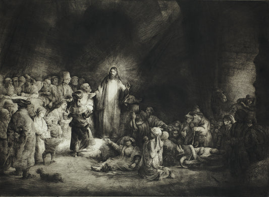 Safet Zec - Omaggio alla "Stampa dei cento fiorini" di Rembrandt